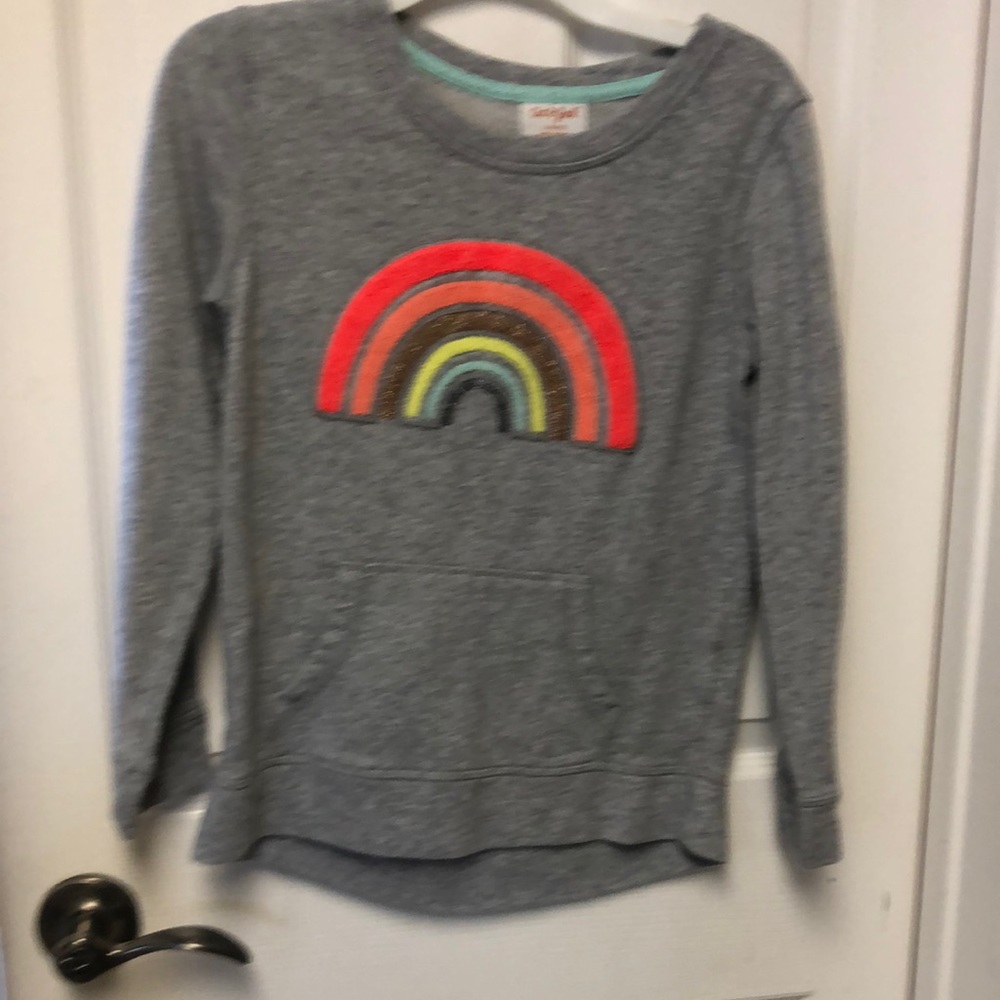 Girls sweatshirt, super cute off the shoulder
